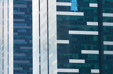具有现代摩天大楼玻璃墙的后背景sigapore图片