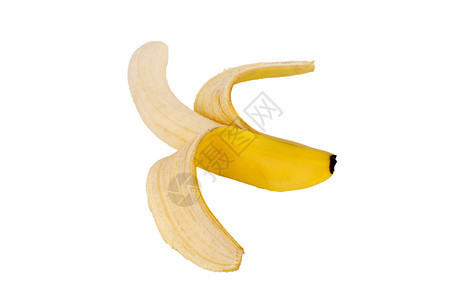 孤立的白色背景上裂香蕉顶部视图治疗概念图片