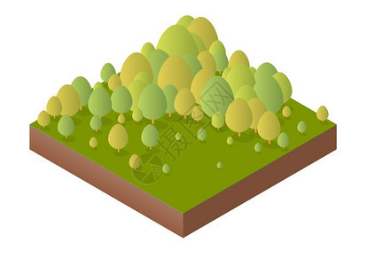 用于游戏设计的图示自然森林景观图片