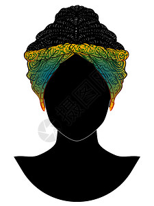土制时装头巾非洲部落风格的衣服图片