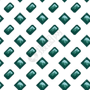 方形绿色宝石矢量设计元素图片