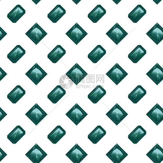 方形绿色宝石矢量设计元素图片