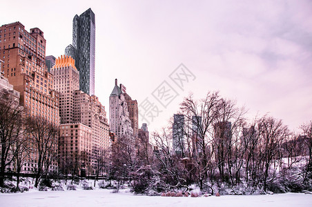 中央公园冬季纽约图片