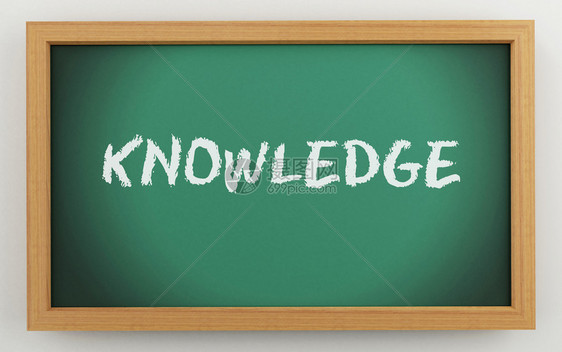3d说明绿色黑板知识教育概念图片