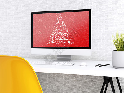 3d喜悦在网上购买圣诞节概念孤立的白色背景图片