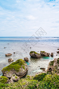 岩石悬崖和东面海边的斗篷山崎米雅科霍基那瓦雅潘图片