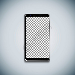 用透明的壁纸黑现代智能手机和摄像头银金属框架现实的前视镜用透明壁纸黑色现代智能手机用光背景上孤立的影子模板设计拟图解图片