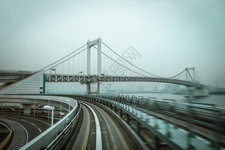 彩虹桥至奥代巴东京湾市景雅潘的单轨彩虹桥东京湾雅潘的单轨图片