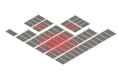 红外安防红外地面供热系统等量测插画