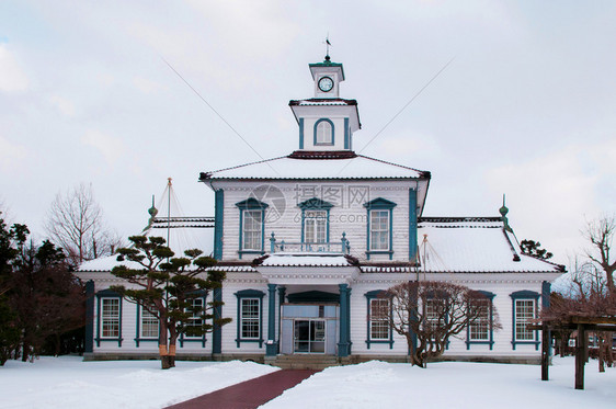 2014年3月2日yamgtjpn位于tsurka公园的chido博物馆冬季雪中的yamgt18年建于前尼亚西塔川区办事处图片