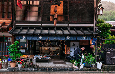 2013年5月9日雅潘naripost镇narijuk的旧木屋成为纪念商店位于naksedo路的中点镇旧东京和都之间的edo时期图片