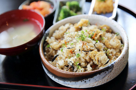 烤大米加扇菜日本图片