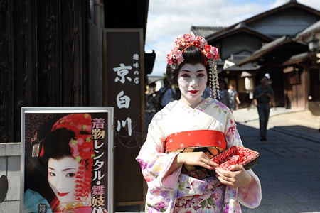 日本京都的艺妓图片