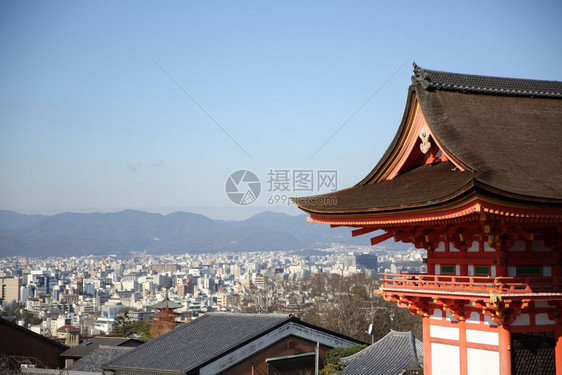 日本京都的基约米祖寺庙图片