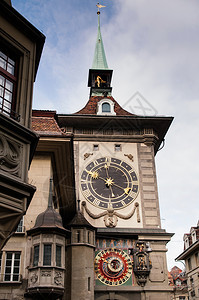 2013年9月8日天文时钟塔的古老细节著名的旧城区对蓝天吸引力图片