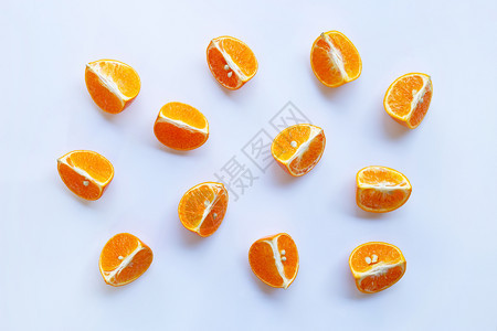 白底橙色柑橘水果图片