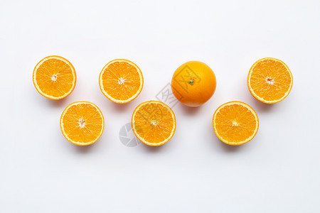 白色背景的新鲜橙柑橘仁水果图片