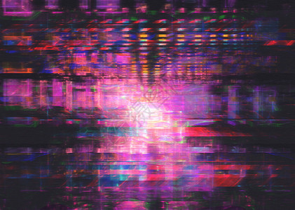 以tv屏幕为抽象背景的glitchy纹理图片