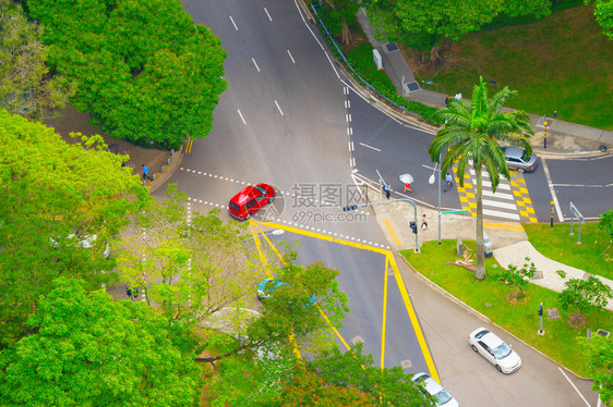 什加波尔的公路交通空中观察图片