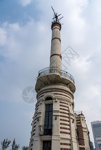 上海外滩的古茨拉夫信号塔上海外滩gutzlaff信号塔背景图片