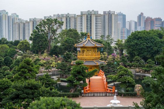 南莲花园的寺庙由洪公ChiLn尼姑妇南莲花园位于红公的钻石山地区图片