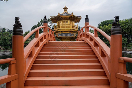 南莲花园的寺庙由洪公ChiLn尼姑妇南莲花园位于红公的钻石山地区图片