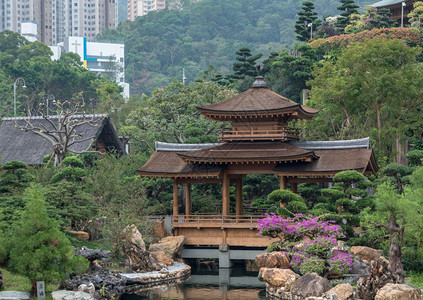 南莲花园的寺庙由洪公ChiLn尼姑妇南莲花园位于红公的钻石山地区图片