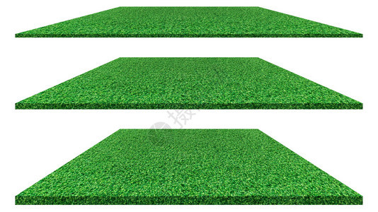 在白背景上孤立的草场用于高尔夫球场足或体育概念设计图片