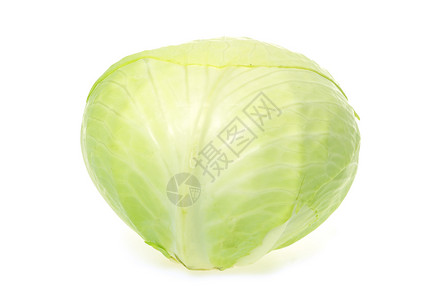 在白色背景上隔离的绿色菜头背景