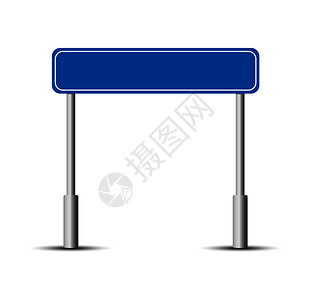 用于设计的两个界碑上蓝色路标牌图片