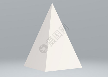 3d三角形在灰色背景上被隔离三角形符号图片