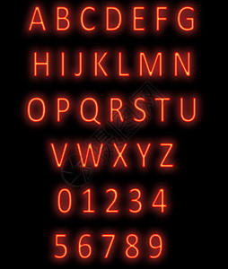 黑色的红线字母表现代的线字体母表和数红色颜母和数体亮线符号图片