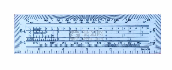 白色背景的减速标尺塑料规则图片