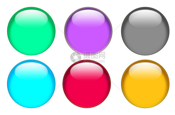 白色背景上的web按钮图标平板样式网站设计标识应用程序即玻璃按钮集符号的图片