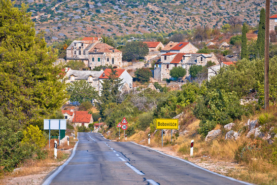 布拉茨岛和博维采村风景croatidlmti地区图片