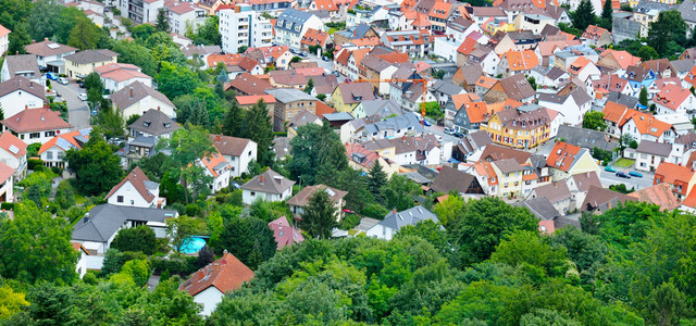 德国屋顶的美丽全景图片