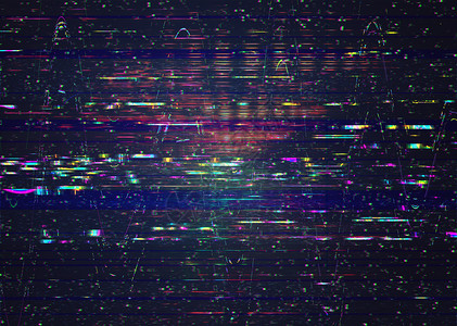 故障风以tv屏幕为抽象背景的glitchy纹理背景