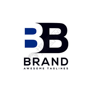 白色文学黑白标识元素简单字母b标识设计图片