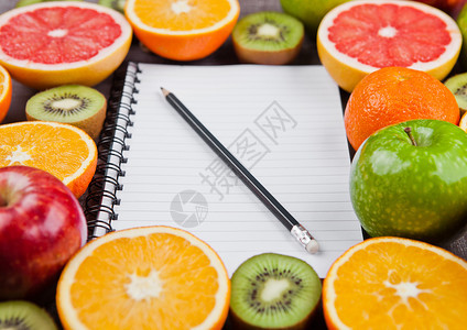 果实混合葡萄橙苹和木本笔记图片
