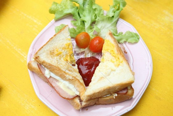 三明治火腿和奶酪图片