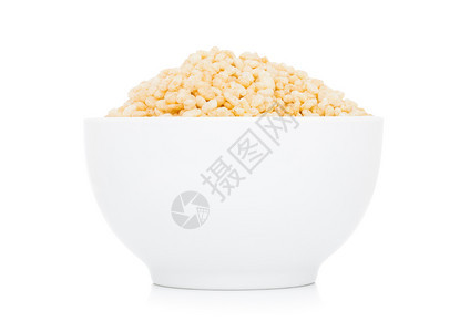 白碗有天然机粮粉谷物白米图片