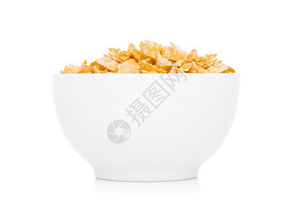 白碗有天然机粮粉谷物玉米片图片