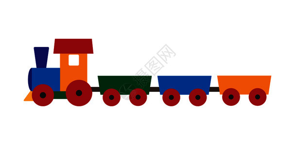 玩具火车child配有彩色平板设计图图片