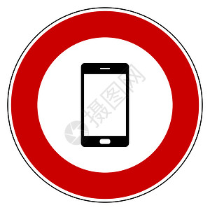 智能手机和禁止信号背景图片
