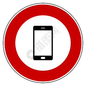 智能手机和禁止信号图片
