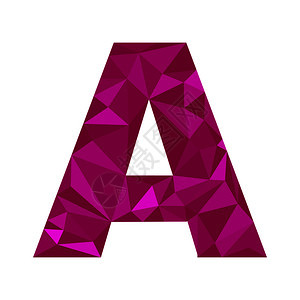 多边形样式A字母矢量设计元素图片