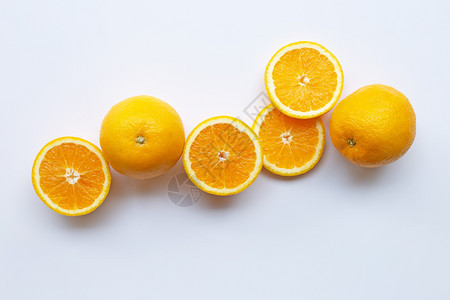 白色背景的新鲜橙柑橘仁水果图片