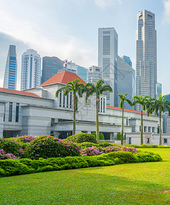 在背景中建立城市天线图片