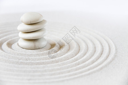 沙子上的白石堆日本花园背景情况图片