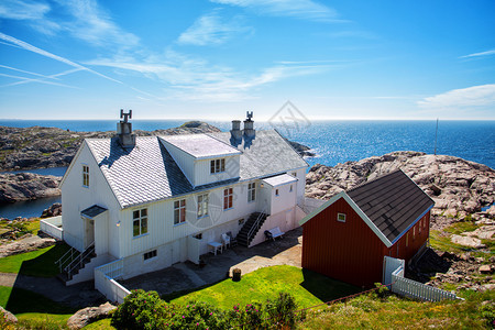 传统的挪威木制房屋图片